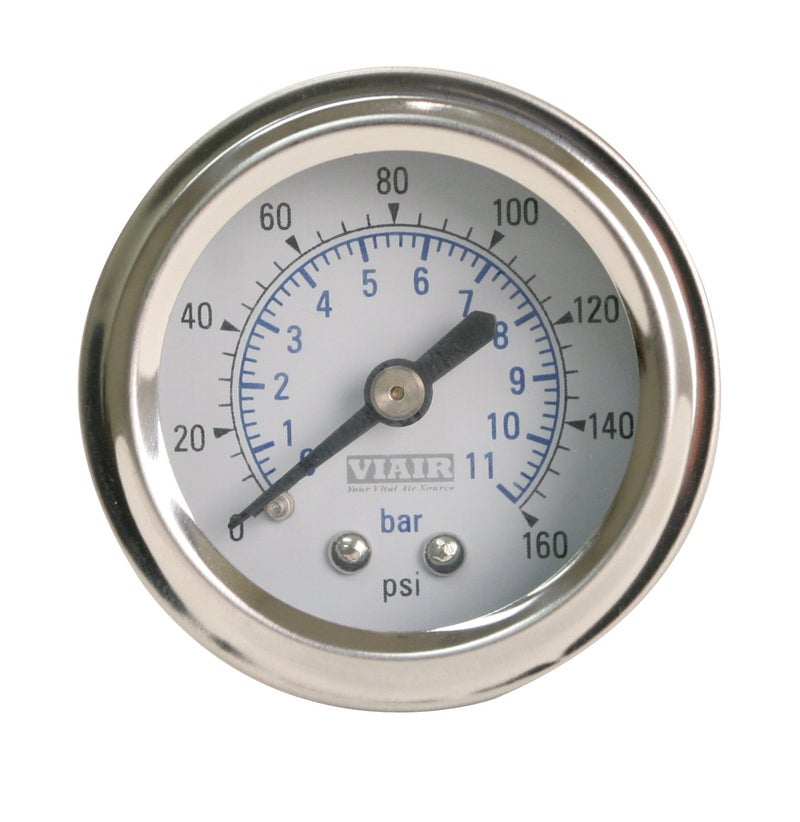 Viair 90087 2.0" White Face Illuminated Single Needle Gauge - Image 1